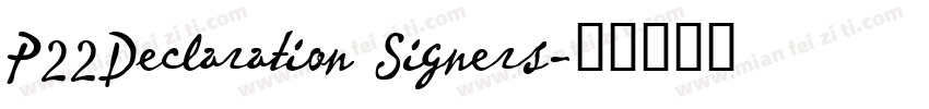 P22Declaration Signers字体转换